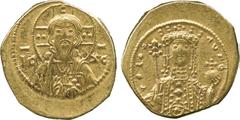 ANCIENT COINS. BYZANTINE. Mint of Constantinople unless otherwise stated. Theodora (A.D. 1055-1056), Gold Tetarteron, 3.98g, 6h.Bust of nimbate Christ facing, raising hand in benediction and holding b