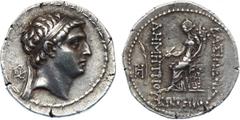 ANCIENT COINS, GREEK COINS, Kingdom of Syria, Demetrios I Soter (162-150 BC), Silver Tetradrachm, 16.5g. Mint of Seleukeia on the Tigris, 161-150 BC. Diademed head of Demetrios I right, monogram behin
