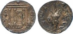 ANCIENT COINS, GREEK COINS, Judaea, Bar Kokhba Revolt (AD 132-135), Silver Sela, 15.19g, 1h. Attributed to Year 3 = AD 134-135. Paleo-Hebrew legend (‘Simon’), façade of the Temple of Jerusalem, showbr