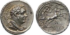 ANCIENT COINS , ROMAN COINS, Faustus Cornelius Sulla (56 BC), Silver Denarius, 3.79g. Mint of Rome. FEELIX , diademed bust of Hercules right, lion skin tied at neck. Rev. FAVSTVS in exergue, Diana, ho
