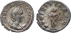 ANCIENT COINS , ROMAN COINS, Herennia Etruscilla (wife of Trajan Decius), Silver Antoninianus, 3.96g, 8h. Mint of Rome, struck AD 250-251. HER ETRVSCILLA AVG , bust facing right, diademed and draped, 