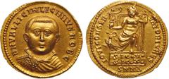 ANCIENT COINS , ROMAN COINS, Licinius II (Caesar, AD 317-324), Gold Aureus, 5.3g. Mint of Nicomedia, AD 321/2. D N VAL LICIN LININIVS NOB C , bare-headed, draped and cuirassed bust facing. Rev. IOVI C