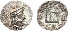 ANCIENT COINS, KINGS OF PERSIS, Kingdom of Persis. Dareios I (2nd Century BC). Silver Drachm, 4.09g. Head of Dareios I right, with short beard, wearing diadem and kyrbasia surmounted by crescent. Rev.