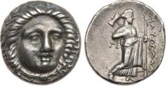 Ancient Coins, ANCIENT GREEK COINS Carian Satraps. Maussollos. Silver Tetradrachm (15.03 g), 377/6-353/2 BC. Laureate head of Apollo facing slightly right. Rev. Zeus Labraundos standing right, holding