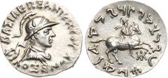 Ancient Coins, ANCIENT GREEK COINS Indo-Greek Kingdom. Philoxenos. Silver Tetradrachm (9.75 g), ca. 100-95 BC. BASILEWS ANIKETOU FILOXENOU, diademed, draped and cuirassed bust of Philoxenos right, wea