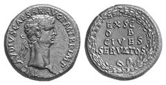 ROMAN COINS IMPERIAL COINAGE CLAUDIUS, 41-54 No.: 162 Estimation: $ 1400 d=40 mm CLAUDIUS, 41-54. Sestertius, 41-42. AE 28.72 g. TI CLAVDIVS CAESAR AVG PM TR P IMP Laureate head r. Rev. EX. S.C / OB /