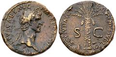 Ancient Judea Nerva. Æ Sestertius (26.44 g), AD 96-98. Rome, AD 97. IMP NERVA CAE[S AVG] P M TR P COS III P P, laureate head of Nerva right. Rev. FISCI IVDAICI CALVMNIA SVBLATA, S C across field, palm