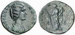 ROMAN COINS ROMAN EMPIRE DIDIA CLARA, daughter of Didius Julianus, 193. No.: 327 Estimate: $ 800 d=28 mm DIDIA CLARA, daughter of Didius Julianus, 193. Sestertius. AE 16.19 g. DIDIA CLA – RA AVG Drape