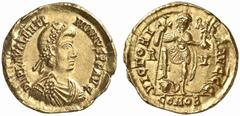 ROMAN COINS ROMAN EMPIRE VALENTINIANUS III, 425-455. No.: 475 Estimate: $ 850 d=21 mm VALENTINIANUS III, 425-455. Solidus, Ravenna, about 426-430. AV 4.39 g. DN PLA VALENTI-NIANVS P F AVG Draped, cuir