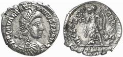 ROMAN COINS ROMAN EMPIRE VALENTINIANUS III, 425-455. No.: 476 Estimate: $ 1850 d=13 mm Half-siliqua, Ravenna, about 430. AR 1.21 g. DN PLA VALENTINIANVS P F AVG Diademed, draped and cuirassed bust r. 