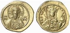 BYZANTINE COINS THEODORA, 1055-1056. No.: 490 Estimate: $ 3000 d=19 mm THEODORA, 1055-1056. Tetarteron. AV 3.99 g. IC - XC Facing, bearded bust of Christ with cross nimbus, wearing tunic and himation;