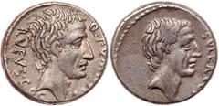 Roman Republican Coinage Q. Pompeius Rufus. Silver Denarius (3.68 g), 54 BC. Rome. Q POM [RVFI] before, RVFVS COS behind, bare head of the consul Q. Pompeius Rufus right. Reverse: SVLLA COS, bare head