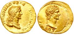 Greek Coinage Bosporan Kingdom. Rheskuporis II. Gold Stater (7.51 g), AD 68/9-92/3. Year 381 (AD 84). BACIΛEωC PHCKOYΠOPIΔOC, diademed and draped bust of Rheskuporis II right. Reverse: Laureate head o