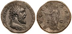 Roman Imperial Coinage Didius Julianus. Æ Sestertius (24.35 g), AD 193. Rome. IMP CAES M DID SEVER IVLIAN AVG, laureate, draped and cuirassed bust of Didius Julianus right. Reverse: RECTOR ORBIS aroun