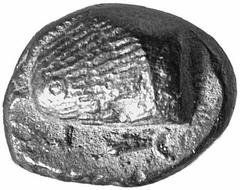 Ancient Coins GREEK WORLD Paphlagonia No.: 124 Schätzwert/Estimation: CHF 150.- Sinope. Drachm 6th/5th century. Stylised eagle's head, below dolphin. Rev. Quadripartite incuse square. 6,18 g. BMC 3. S