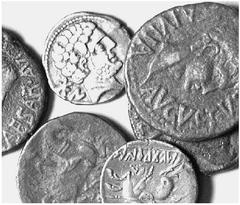 THE LAKEVIEW COLLECTION OF ANCIENT COINS CELTIC COINAGE Iberian Peninsula Turiaso. No.: 5013 Schätzwert/Estimate: CHF 250.- d=41 mm Lot of 6 pieces including a Denarius from Sekobirikes and Osca. Aes 