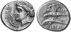 THE LAKEVIEW COLLECTION OF ANCIENT COINS GREEK COINAGE Paphlagonia Sinope. No.: 5631 Schätzwert/Estimate: CHF 150.- d=18 mm Drachm 360/320. Head of Sinope with diadem l., in front aplustre. Rev. Eagle