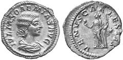 THE LAKEVIEW COLLECTION OF ANCIENT COINS COINS OF THE ROMAN EMPIRE ... Julia Soaemias. No.: 6732 Schätzwert/Estimate: CHF 200.- d=20 mm Denarius, Rome. Draped bust r. Rev. Venus standing l. with apple