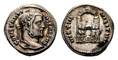 ANCIENT COINS OTHER CONSIGNMENTS ROMAN EMPIRE Constantius I Chlorus, Caesar 293-305. No.: 157 Schätzwert/Estimation: CHF 500.- Argenteus 294/295, Siscia. CONSTANTI - VS CAESAR Head, laureate, with sho
