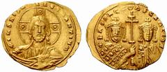BYZANTINE EMPIRE Basil II Bulgaroctonos and Constantine VIII, 976-1025. No.: 518 Schätzwert/Estimation: CHF 500.- Histamenon nomisma, Constantinopolis. Facing bust of Christ, nimbate; wearing pallium 
