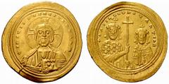 BYZANTINE EMPIRE Basil II Bulgaroctonos and Constantine VIII, 976-1025. No.: 519 Schätzwert/Estimation: CHF 500.- Histamenon nomisma, Constantinopolis. Facing bust of Christ, nimbate; wearing pallium 