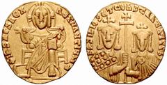 ANCIENT COINS BYZANTINE EMPIRE ... Basil I, 867-886, with Constantine. No.: 736 Schätzwert/Estimate: CHF 250.- Basil I, 867-886, with Constantine. Solidus 868/879. Similar to before. 4,37 g. Sear 1704