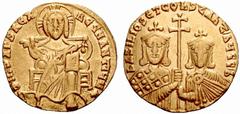 ANCIENT COINS BYZANTINE EMPIRE ... Basil I, 867-886, with Constantine. No.: 738 Schätzwert/Estimate: CHF 250.- Basil I, 867-886, with Constantine. Solidus 868/879. Similar to before. 4,38 g. Sear 1704