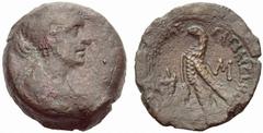 ANCIENT COINAGE GREEK COINAGE The Ptolemaic Kingdom No.: 1078 Schätzwert/Estimate: CHF 500 Cleopatra VII, 45-30. Aes, Alexandria. Draped bust with diadem to r. Rev. KLEOPATRAS – BASILISSHS Eagle stand