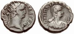ANCIENT COINAGE SPECIAL COLLECTION OF ROMAN IMPERATORS AND EMPERORS ROMAN EMPIRE Poppaea 31 – 65 AD, Augusta 52-65 AD. No.: 1508 Schätzwert/Estimate: CHF 40 Poppaea was apparently as depraved as the e