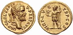 ANCIENT COINAGE SPECIAL COLLECTION OF ROMAN IMPERATORS AND EMPERORS ROMAN EMPIRE Septimius Severus, 193-211. No.: 1741 Schätzwert/Estimate: CHF 15000 The general closest to Rome, who answered her plea