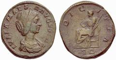 ANCIENT COINAGE SPECIAL COLLECTION OF ROMAN IMPERATORS AND EMPERORS ROMAN EMPIRE Julia Maesa Augusta 218 – 224/5. No.: 1801 Schätzwert/Estimate: CHF 100 Sister of Julia Domna and mother of Julia Soaem
