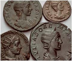 ANCIENT COINAGE SPECIAL COLLECTION OF ROMAN IMPERATORS AND EMPERORS ROMAN EMPIRE Julia Soaemias Augusta 218 – 222. No.: 1803 Schätzwert/Estimate: CHF 200 Mother of Elagabalus and daughter of Julia Mae