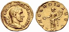 ANCIENT COINAGE SPECIAL COLLECTION OF ROMAN IMPERATORS AND EMPERORS ROMAN EMPIRE Trebonianus Gallus, 251-253. No.: 1864 Schätzwert/Estimate: CHF 5000 As governor of Moesia, Gallus had the reserve forc