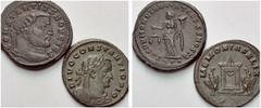ANCIENT COINAGE SPECIAL COLLECTION OF ROMAN IMPERATORS AND EMPERORS ROMAN EMPIRE Constantius I Chlorus, 305-306 Caesar 293 – 305. No.: 1934 Schätzwert/Estimate: CHF 100 Lot of 2. Follis. Divo Constant