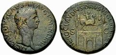 ANCIENT COINS ROMAN COINAGE Empire No.: 74 Schätzwert/Estimate: CHF 550 Claudius and Nero Claudius Drusus. Sestertius 41/50, Rome. TI CLAVDIVS CAESAR AVG P M TR P IMP Laureate head of Claudius to r. R