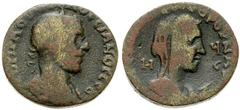 Lot 69.  CILICIA. Aegeae. Volusian. 251-253 AD. Æ 25mm (11.11 g). Dated Year 298 (251/2 AD). Laureate, draped and cuirassed bust right / Veiled bust of Demeter right. SNG Levante 1786 (this coin); SNG