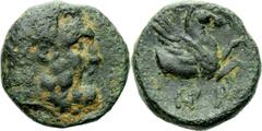 Lot 63.  CORINTHIA. Corinth. Ae (ca. 223-196). Ex BCD ! Obv: Head of Herakles right. Rev: Forepart of Pegasus right, koppa and HP monogram below. BCD Korinth 310. Price Class E, 2.Ex BCD Collection (