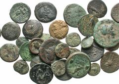 [Greek]. Lot of thirty-three Æ. Includes: Macedonian Kingdom. Alexander III (2) // Macedonian Kingdom. Anonymous issue (2) // Thrace, Istros // Mysia, Pergamon // Ionia, Myrna (2) // Caria, Mylasa. Eu