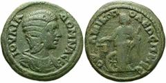 Thrace, Nicopolis ad Mestum. Julia Domna. Augusta, A.D. 193-217. Æ (23 mm, 7.35 g, 2 h). A.D. 210/1. IOVΛIA ΔOMNA CE, draped bust of Julia Domna right / OV-Λ NIKOΠ-OΛEΩC Π MEC, Nemesis standing facing
