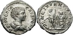 Geta. As Caesar, A.D. 198-209. AR denarius (18 mm, 3.04 g, 12 h). Rome, under Septimius Severus and Caracalla, A.D. 200-202. P SEPT GETA CAES PONT, bare-headed, draped and cuirassed bust of Geta right