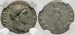 Otho. A.D. 69. AR denarius (18 mm, 3.12 g, 6 h). Rome. [IMP] M OTHO CAESAR AVG [TR P], PAX ORB[-IS TE]RRARVM, Pax standing facing, head left, holding olive branch and caduceus. RIC 4; BMC 3; RSC 3. NG