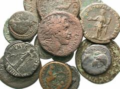 Group Lots [Roman Provincial]. Lot of seventeen Æ. Includes: Macedonia, Amphipolis. Domitian // Macedonia, Pella. Maximinus I // Macedonia, Pella. Gordian III // Koinon of Macedonia. Pseudo-autonomous