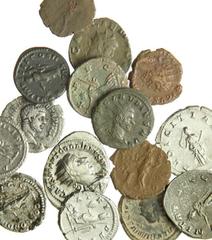 Lot 136.  Lot of Fifteen Roman Issues. Includes the following: Lucius Verus AR Denarius (possibly a fourré core) // Caracalla AR Denarius // Julia Domna AR Denarius // Plautilla AR Denarius // Geta AR