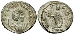 Lot 60.  SALONINA, wife of Gallienus. Augusta, 254-268 AD. Antoninianus (22mm - 3.74 g). Antioch mint. Struck 267 AD. SALONINA AVG, diademed and draped bust right on a crescent / VENV-S AVG, Venus sta