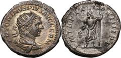 Coins - Ancient Romeins - Romain - Roman Caracalla Antoninianus (217 AD) Obverse: Radiate and cuirassed bust right. Reverse: Serapis standing left, holding grain ears in wreath and scepter - Nice toni