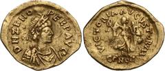 Coins - Ancient Romeins - Romain - Roman Zeno Tremissis (476-491) RIC 914 Au, 1,16 g (14,5 mm) TTB