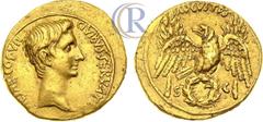 Ancient and Islamic coins Римская Империя. Аурей. Октавиан Август. 27 г. до н.э. The Roman Empire. Octavian as Augustus. Aureus. c. 27 B.C. AV. Золото, 7,94г. Монетный двор Рим. Аверс: "CAESAR COS VII