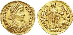 Ancient and Islamic coins West Roman Empire. Emperor Honorius. Solidus. 402-406 AD, AV, 4,44g. Западная Римская империя. Солид. Император Гонорий. 402-406 гг. Золото. 4,44г. Равенна. Аверс: "DN HONORI