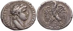 RÖMISCHE PROVINZIALPRÄGUNGEN SYRIEN SELEUCIS ET PIERIA, ANTIOCHIA AM ORONTES Otho, 69 n. Chr. AR-Tetradrachme 69 n. Chr. (= Jahr 1) Vs.: Kopf mit Lorbeerkranz n. r., Rs.: Adler steht mit ausgebreitete