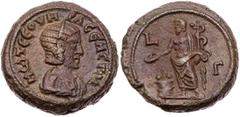 RÖMISCHE PROVINZIALPRÄGUNGEN ÄGYPTEN ALEXANDRIA Otacilia Severa, Gemahlin des Philippus I. Arabs, 244-249 n. Chr. BI-Tetradrachme 245/246 n. Chr. (= Jahr 3 des Philippus I.) Vs.: drapierte Büste mit D